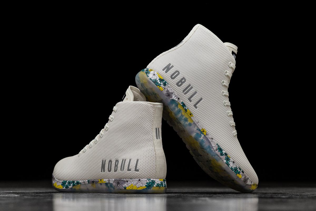 Nobull Superfabric High-Top Men's Trainers Beige | Australia (EN3015)